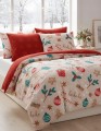 POŚCIEL bawełniana ŚWIĄTECZNA BOMBKI 220x200 + 2x 70x80 komplet 3 częściowy