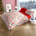 POŚCIEL bawełniana ŚWIĄTECZNA BOMBKI 220x200 + 2x 70x80 komplet 3 częściowy