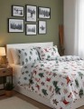 POŚCIEL bawełniana ŚWIĄTECZNA DOMKI 220x200 2x 70x80 komplet 3 częściowy