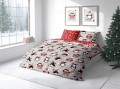 POŚCIEL bawełniana ŚWIĄTECZNA PINGWINY 220x200 2x 70x80 komplet 3 częściowy