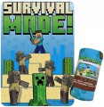 KOC POLAROWY MINECRAFT 140X100 CREEPER KOCYK DZIECIĘCY PLED POLAR