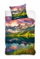 POŚCIEL bawełniana GÓRY JEZIORO 140x200 cm + 70x90 cm komplet