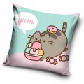 POSZEWKA pluszowa dekoracyjna poduszkę KOT PUSHEEN 40x40 cm WELWET