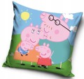 POSZEWKA pluszowa dekoracyjna na poduszkę ŚWINKA PEPPA 40x40 cm WELWET