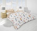 POŚCIEL bawełniana ŚWIĄTECZNA 220x200 + 2x 70x80 komplet 3 częściowy