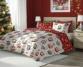 POŚCIEL bawełniana ŚWIĄTECZNA 140x200 + 70x90 choinki mikołaje cukierki