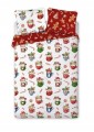 POŚCIEL bawełniana ŚWIĄTECZNA 140x200 + 70x90 choinki mikołaje cukierki