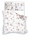 POŚCIEL bawełniana ŚWIĄTECZNA 140x200 + 70x90 głóg szyszki
