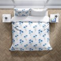 POŚCIEL bawełniana KWIATY CHABRY 220x200 3-część