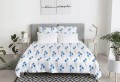 POŚCIEL bawełniana KWIATY CHABRY 220x200 3-część