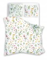 POŚCIEL bawełniana KWIATY rośliny 220x200 + 2x 70x80 cm komplet 3 częściowy