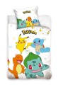 POŚCIEL bawełniana POKEMON 140x200 cm Pikachu Charmander Squirtle Bulbasaur