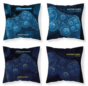 POSZEWKA bawełniana PAD GRACZ 40x40 cm ŚWIECĄCA