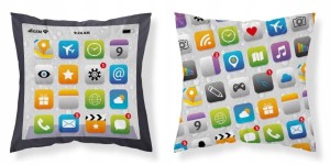 POSZEWKA na poduszkę TELEFON 40x40 cm APLIKACJE