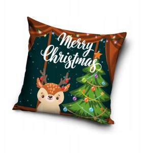 POSZEWKA na poduszkę ŚWIĄTECZNA 40x40 cm RENIFER