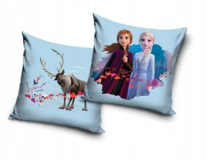 POSZEWKA pluszowa dekoracyjna na poduszkę FROZEN 40x40 WELWET Kraina lodu