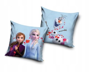 POSZEWKA pluszowa dekoracyjna na poduszkę FROZEN 40x40 WELWET Kraina lodu