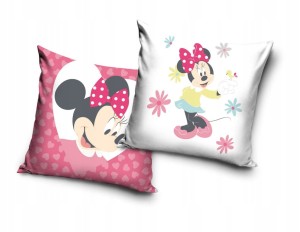 POSZEWKA pluszowa dekoracyjna na poduszkę MYSZKA MINNIE 40x40 cm WELWET