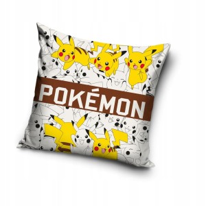 POSZEWKA pluszowa dekoracyjna na poduszkę POKEMON Pikachu 40x40cm WELWET