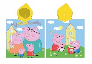 RĘCZNIK PONCHO 55x110 ŚWINKA PEPPA