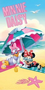 RĘCZNIK bawełniany MYSZKA MINNIE & KACZKA DAISY 70x140 cm MICKEY DISNEY