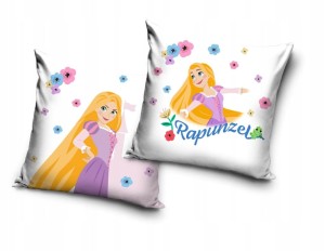 POSZEWKA pluszowa dekoracyjna poduszkę ROSZPUNKA PRINCESS 40x40 Księżniczki
