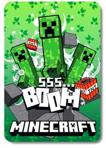 KOC POLAROWY MINECRAFT 140X100 CREEPER KOCYK DZIECIĘCY PLED POLAR