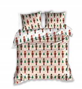 POŚCIEL bawełniana ŚWIĄTECZNA żołnierzyk 160x200 70x80 komplet 3 częściowy