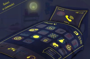 POŚCIEL bawełniana TELEFON 140x200 Phone ŚWIECĄCA