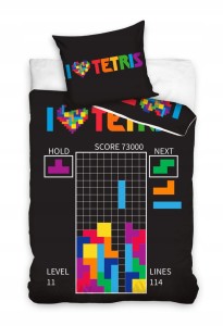 POŚCIEL dziecięca bawełniana TETRIS 160x200 KLOCKI