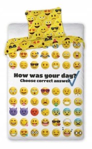 POŚCIEL młodzieżowa EMOJI 140x200 cm emotki