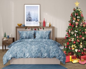 POŚCIEL bawełniana ŚWIĄTECZNA 220x200 + 2 poszewki