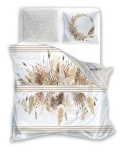 POŚCIEL bawełniana satynowa BOHO 220x200 + 2x 70x80 komplet 3 częściowy