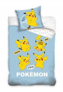 POŚCIEL bawełniana POKEMON 140x200 PIKACHU ORYGINALNA