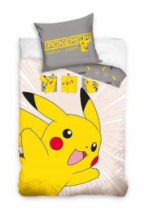 POŚCIEL bawełniana POKEMON 160x200 PIKACHU ORYGINALNA