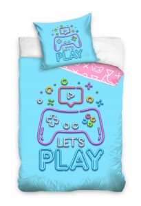 POŚCIEL bawełniana dziecięca PAD GRA GRACZ 140x200 cm GAME GAMINGOWA
