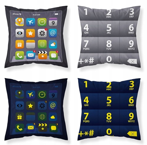 POSZEWKA bawełniana TELEFON 40x40 cm ŚWIECĄCA