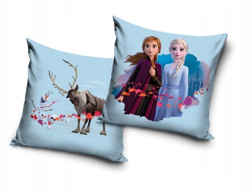 POSZEWKA pluszowa dekoracyjna na poduszkę FROZEN 40x40 WELWET Kraina lodu