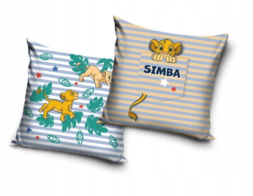 POSZEWKA pluszowa dekoracyjna na poduszkę KRÓL LEW 40x40 cm SIMBA WELWET