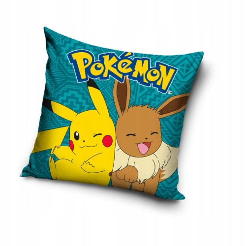 POSZEWKA pluszowa dekoracyjna na poduszkę POKEMON Pikachu & Eevee 40x40cm