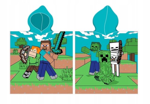RĘCZNIK PONCHO 50x115 MINECRAFT