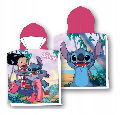 RĘCZNIK PONCHO 55x110 cm LILO AND STITCH STICH