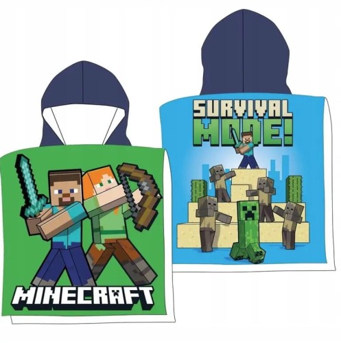 RĘCZNIK PONCHO 50x100 MINECRAFT