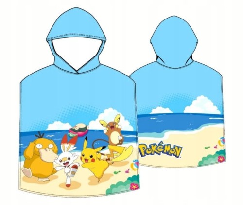 RĘCZNIK PONCHO 50x100 POKEMON PIKACHU