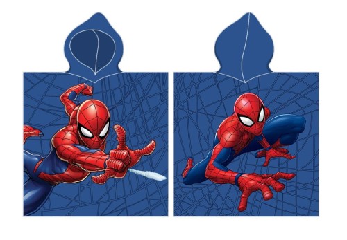 RĘCZNIK PONCHO 55x110 cm SPIDERMAN
