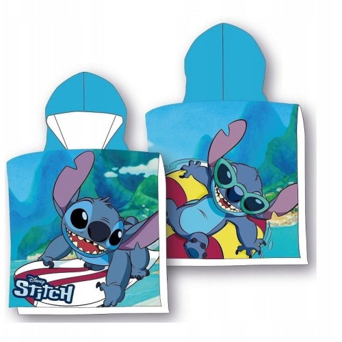 RĘCZNIK PONCHO 55x110 cm LILO AND STITCH STICH