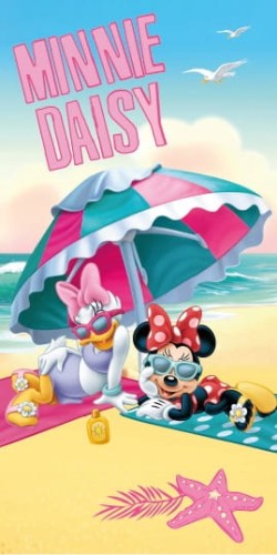 RĘCZNIK bawełniany MYSZKA MINNIE & KACZKA DAISY 70x140 cm MICKEY DISNEY
