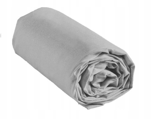 Prześcieradło z gumką 220x200 SZARE 100% bawełna Jersey 200/220x200x25