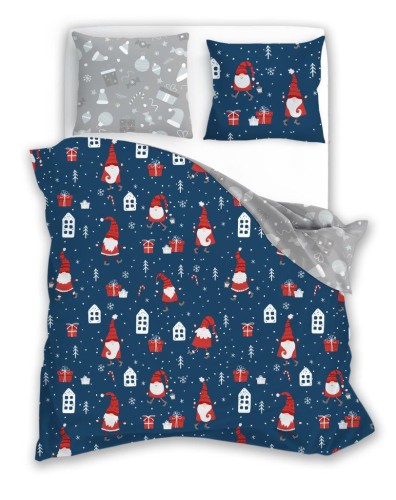 POŚCIEL bawełniana ŚWIĄTECZNA 160x200 + 2x 70x80 komplet 3 częściowy