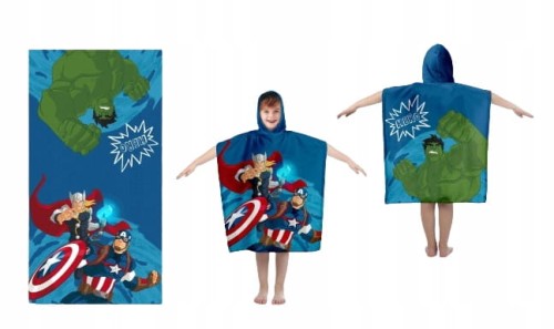 RĘCZNIK PONCHO 55x110 cm MARVEL AVENGERS